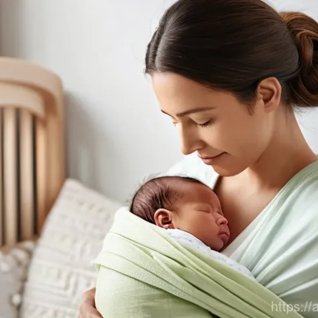 신생아 영양 상태 평가와 소아과 진료 - **Prompt:** A serene and tender moment featuring a mother gently cradling and feeding her newborn ba...
